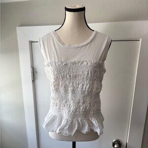 ALLSAINTS Smocked White Tank Size 10